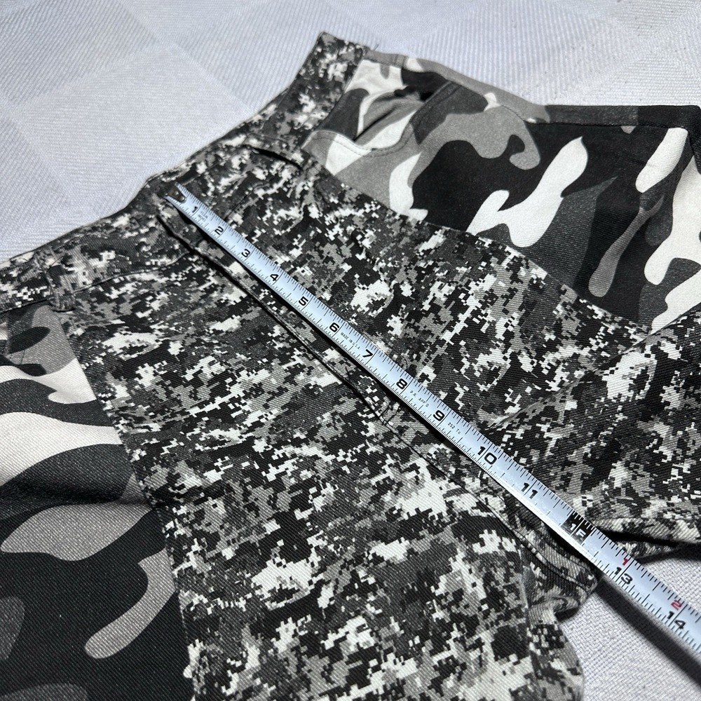 Akira Cargo Pants Womens‎ Multi Camo Baggy Wide Leg High Rise Y2K Streetwear - Picture 12 of 15